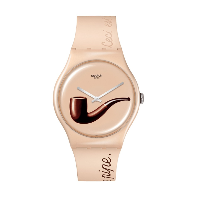 Часовник Swatch La Trahison Des Images by Rene Magritte SO29Z124