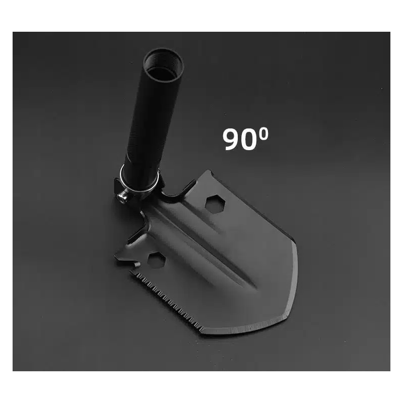 Сгъваема лопата + аксесоари, черен цвят D10