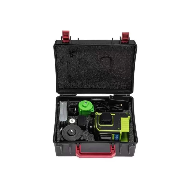 4D Лазерен нивелир с 16 линии (четири точков) самонивилиращ се, със зелен лазер