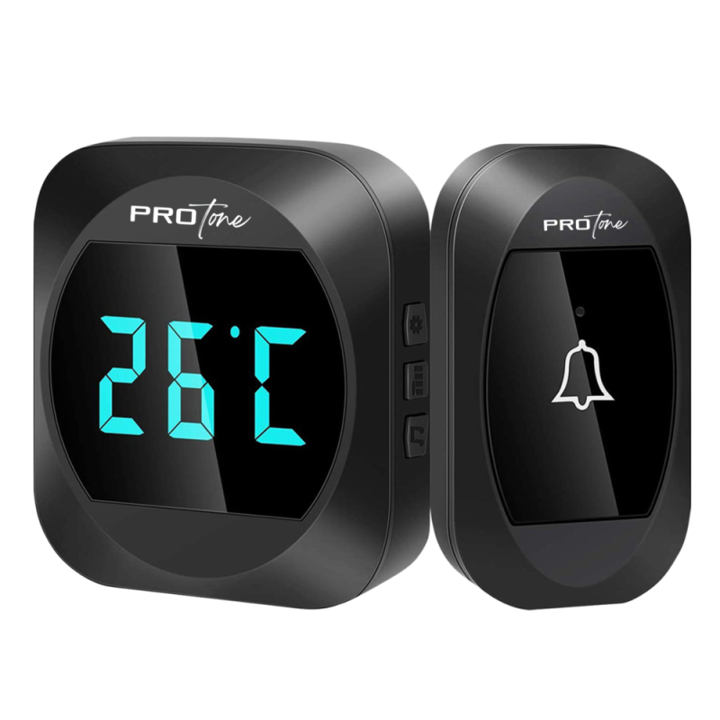 Безжичен звънец с вграден термометър Protone