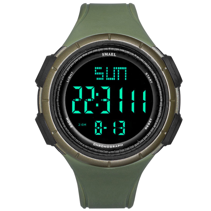 Дигитален часовник SMAEL 1618 - зелен цвят