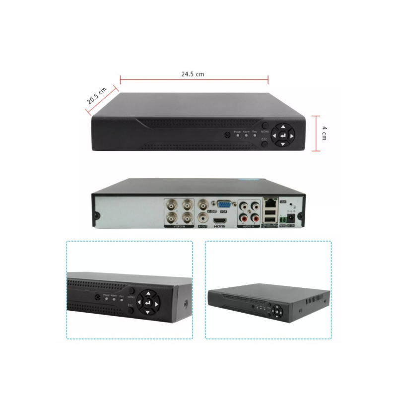 Комплект за видеонаблюдение с 4 HD камери и DVR, AHD, IR