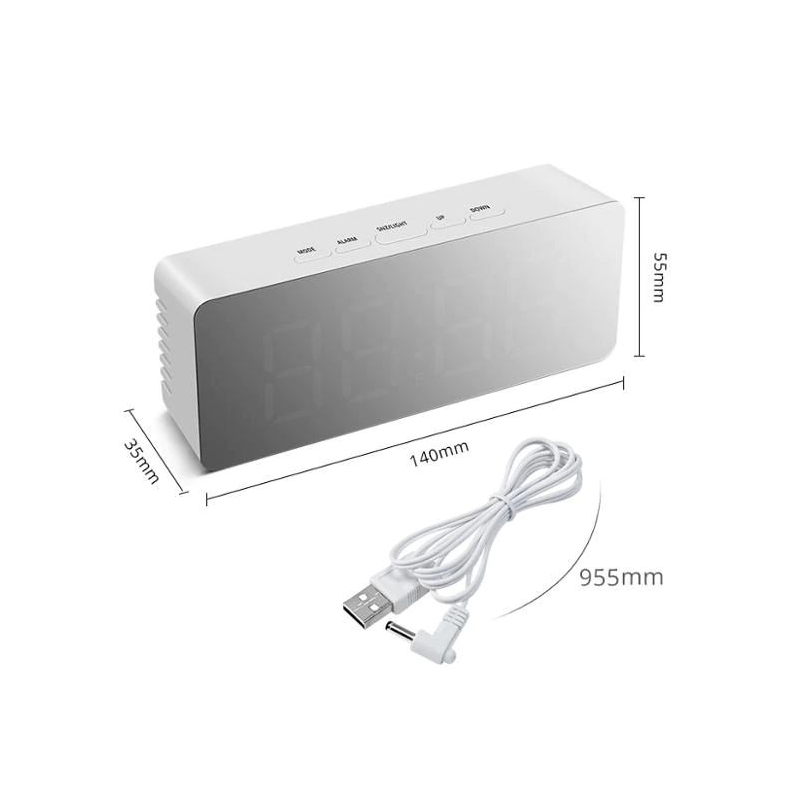 Модерен огледален часовник с аларма