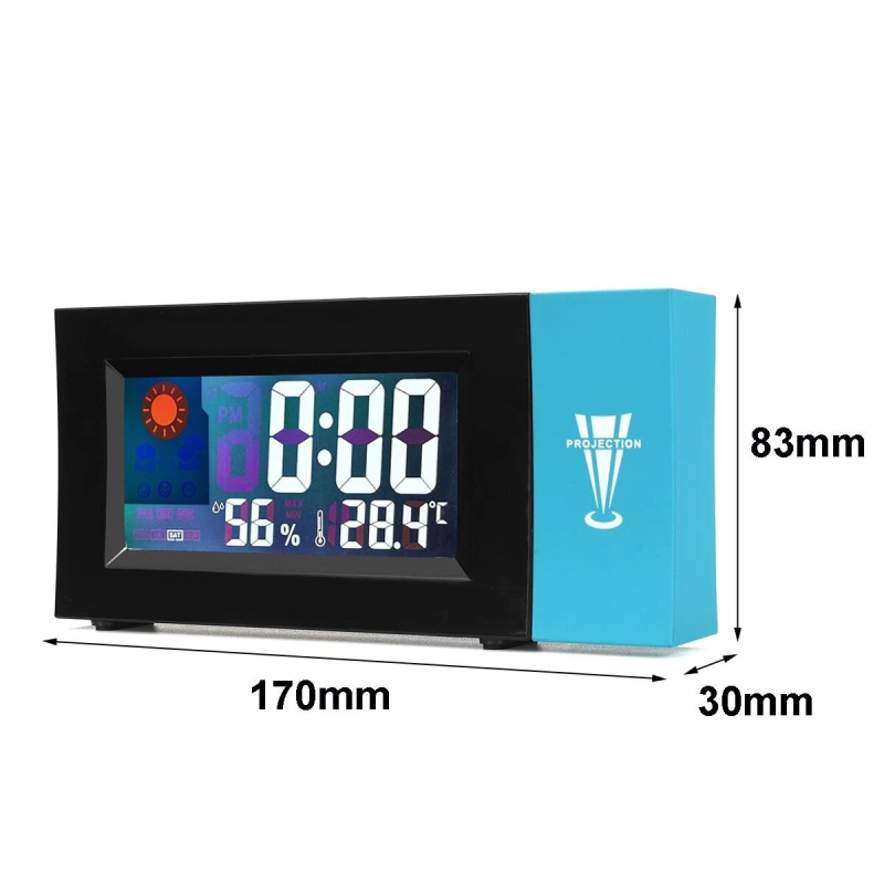 Дигитален часовник Square Clock, цветен дисплей