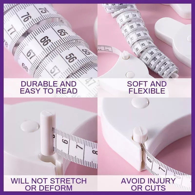 Шивашки метър за измерване на обиколка - Бял