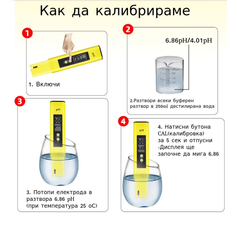 PH метър за измерване на алкалността на водата
