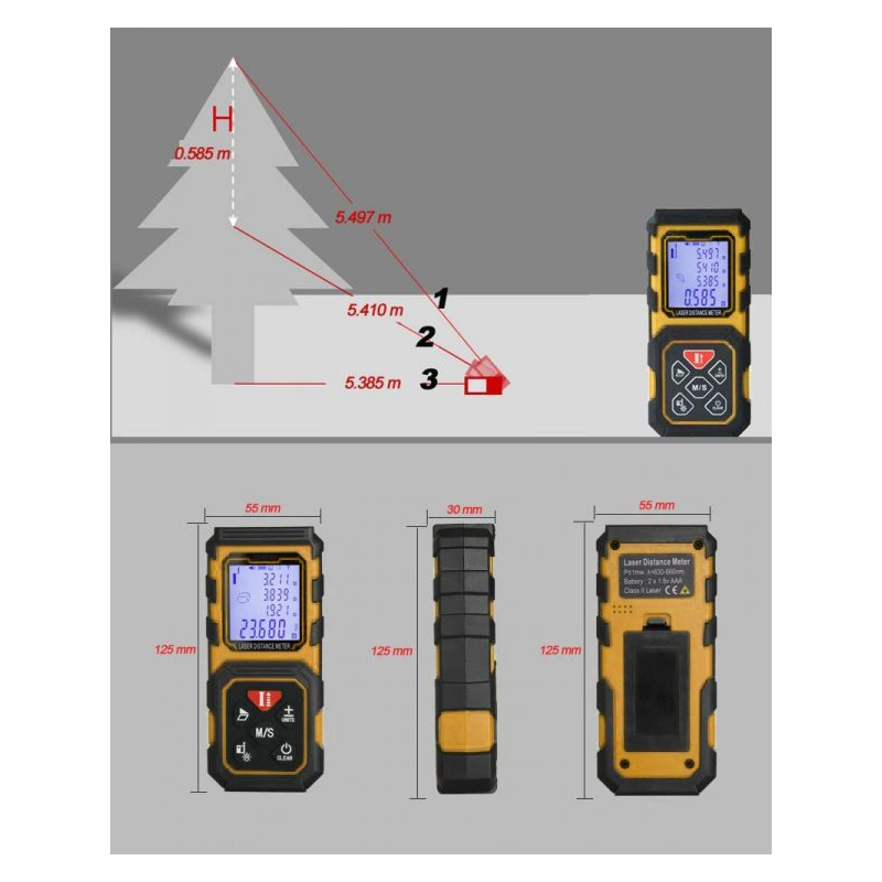 Лазерна ролетка QX-40