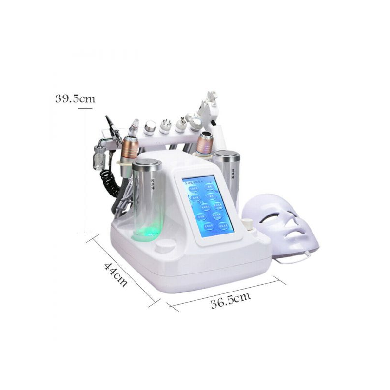 Апарат 11в1 - Водно дермабразио, Биолифтинг, RF, Ултразвук, Криотерапия, LED маска за фотонна терапия, мезопистолет, 3 и 4,5 Khz, вибромасаж