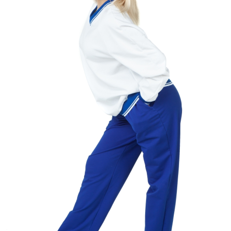 Комплект в синьо и бяло