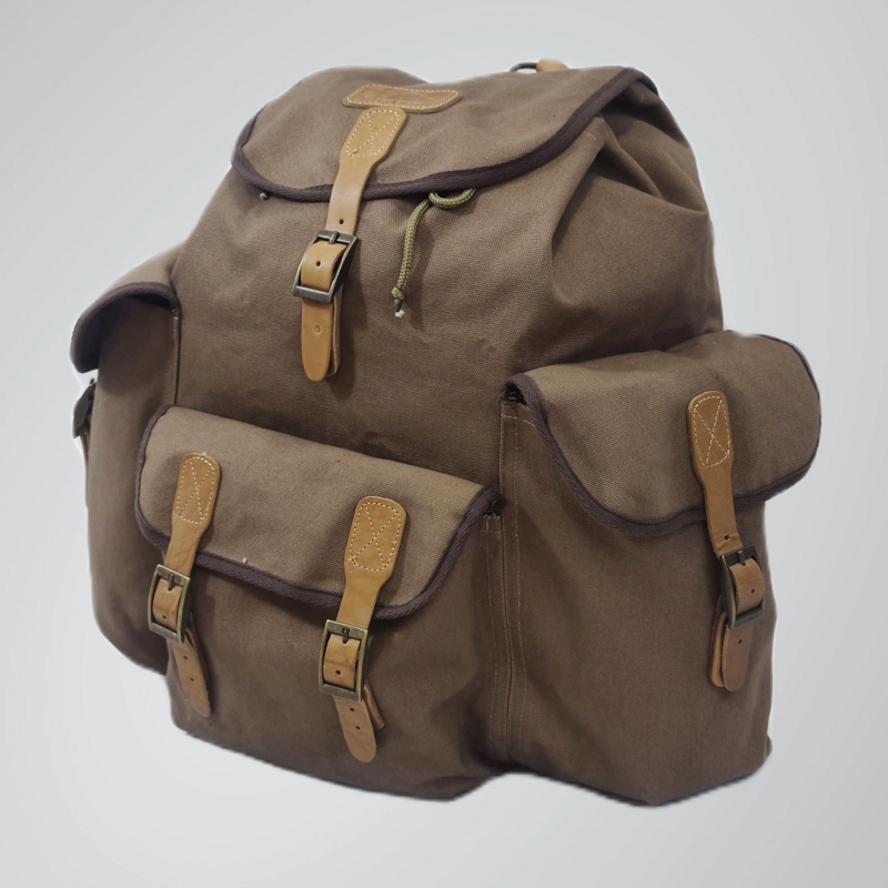 Раница канвас и естествена кожа за лов и свободно време