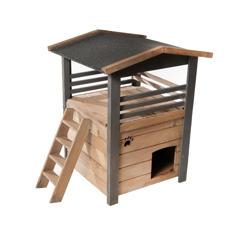 Котешка къща с тераса