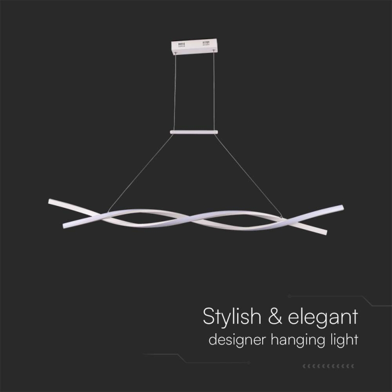 LED Полилей 30W Висящ (120*100CM) 3000K Бяло Тяло