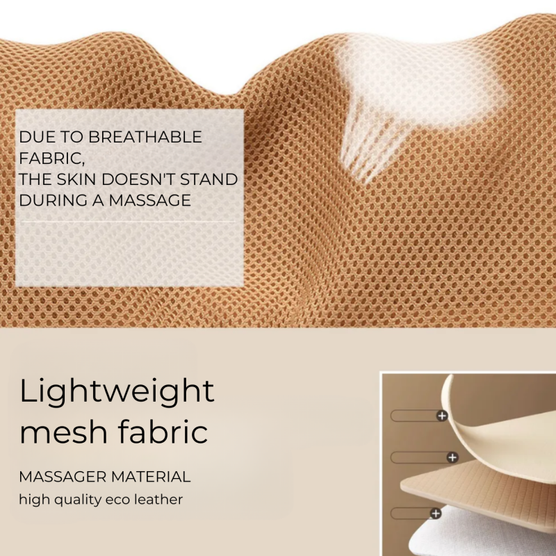 Шиацу масажор за гръб, рамене и врат ZENET-757 с функция за затопляне - Бежов