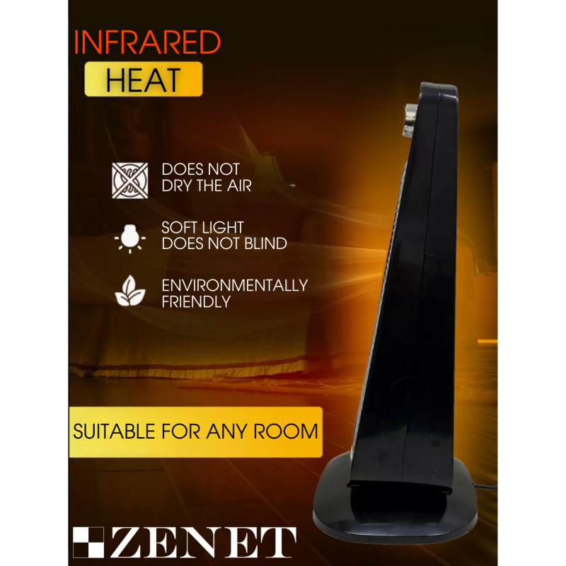 Карбонов инфрачервен нагревател за под Zenet 517, Черен, 1000W