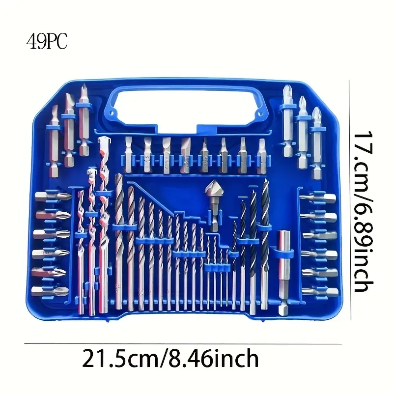 Универсален Комплект Свредла Бургии 49 в 1 – За Метал, Дърво, Бетон