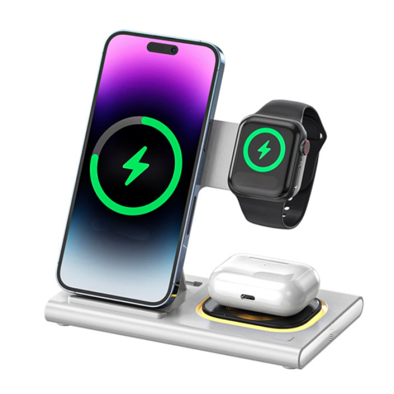 Безжична зарядна станция 3 в 1