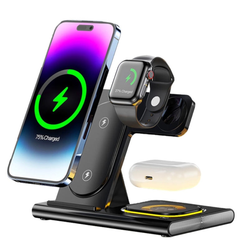 Безжична зарядна станция 3 в 1