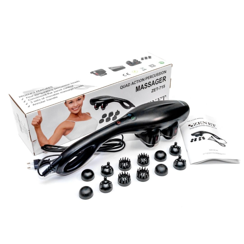 ​Електрически ръчен масажор с 4 глави ZENET ZET 715