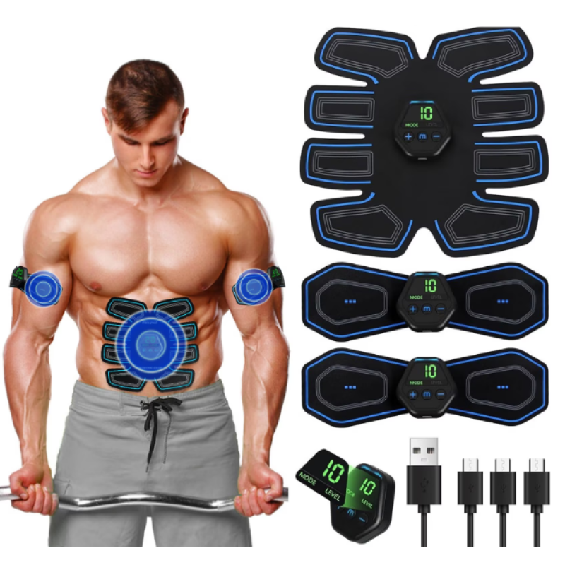 Уред за електростимулация JFYU, 20 нива, 10 програми, за мускулен стимулатор и масаж, с LED дисплей