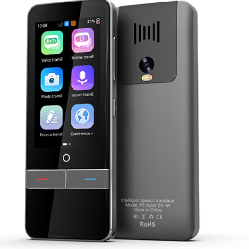 Интелигентен преводач, JESWO, 142 езика онлайн, екран, четириядрен A53 процесор, черен цвят, 1 GB RAM, 8 GB памет