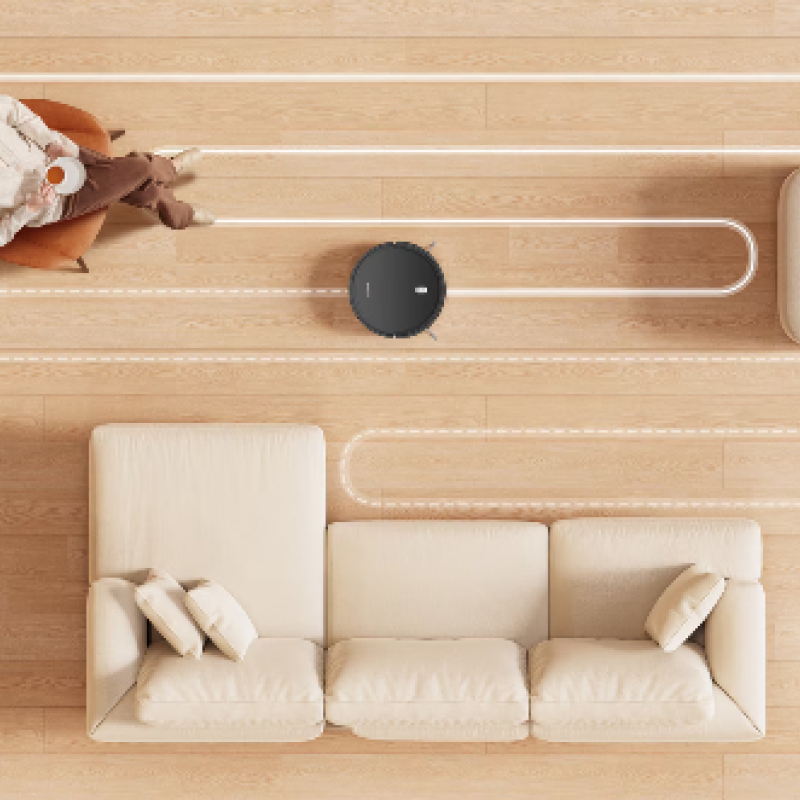 Робот прахосмукачка Xiaomi E5 EU BHR8298EU, 2000Pa, Контейнер за прах 400 мл, Капацитет на батерията 2600 mAh, Автономия 110 минути, Черен