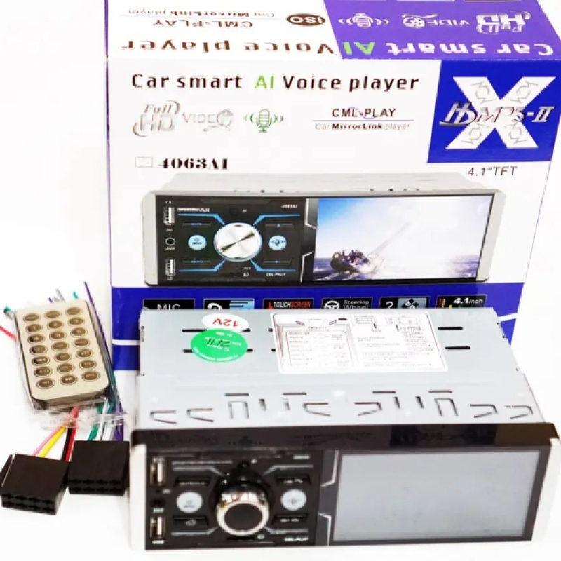 Авторадио за кола,MirrorLink MP5-II 4063AI,RGB осветление,DIVX,MP3,USB 1 DIN,радио с екран