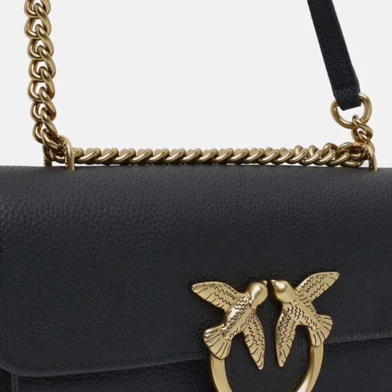 Оригинална чанта Pinko Leather Shoulder Bag