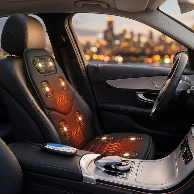 Масажираща седалка за кола или за дома с функция за подгряване Zenet Zet-814