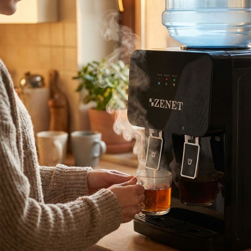 Електрически диспенсър за топла и студена вода ZENET ZET-312- ЧЕРЕН