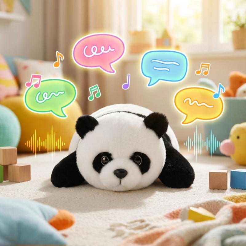 Интерактивна говореща плюшена панда AI PANDA – умна образователна играчка с изкуствен интелект, звук и движение, подходяща за деца над 3 години