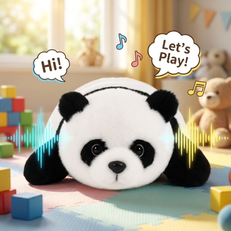 Интерактивна говореща плюшена панда AI PANDA – умна образователна играчка с изкуствен интелект, звук и движение, подходяща за деца над 3 години