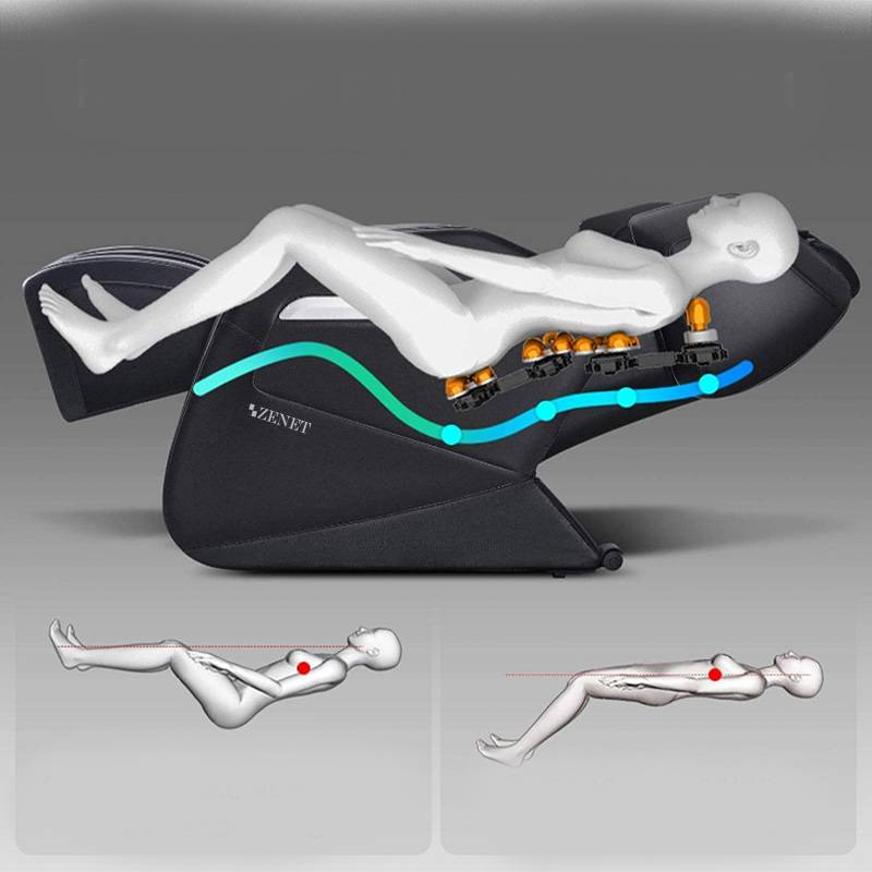 Масажен стол ZENET ZET-1288 с нагревателна функция | Бежов масажен стол за дома и офиса