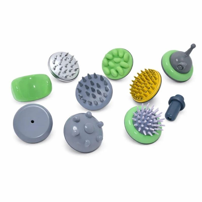 Ръчен масажор Zenet Zet-718 за цяло тяло бял с 10 приставки и различни режими