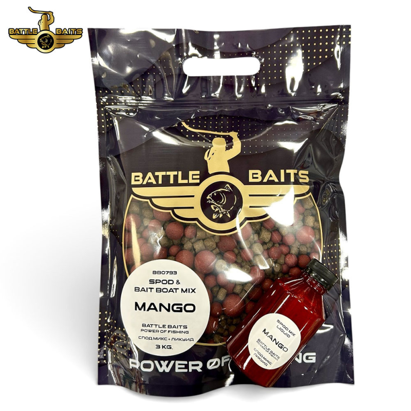 Готов спод микс BATTLE BAITS SPOD MIX Mango 3kg