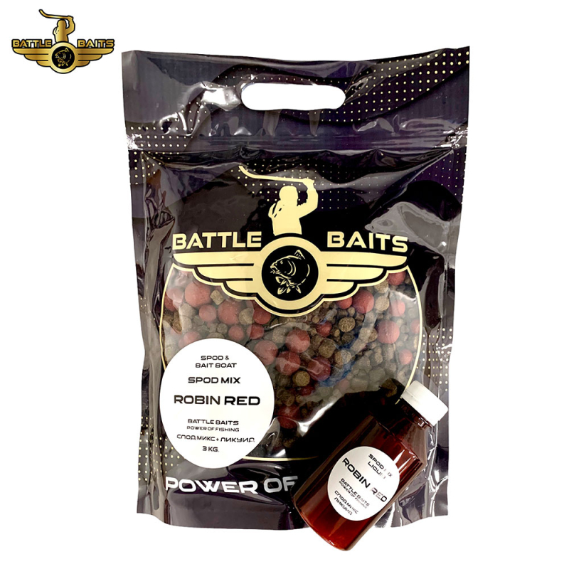 Готов спод микс BATTLE BAITS SPOD MIX Robin Red 3kg