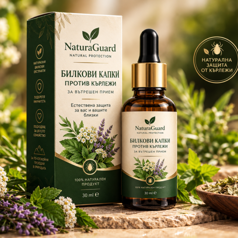NaturaGuard – 100% натурални билкови капки против кърлежи, 30 ml